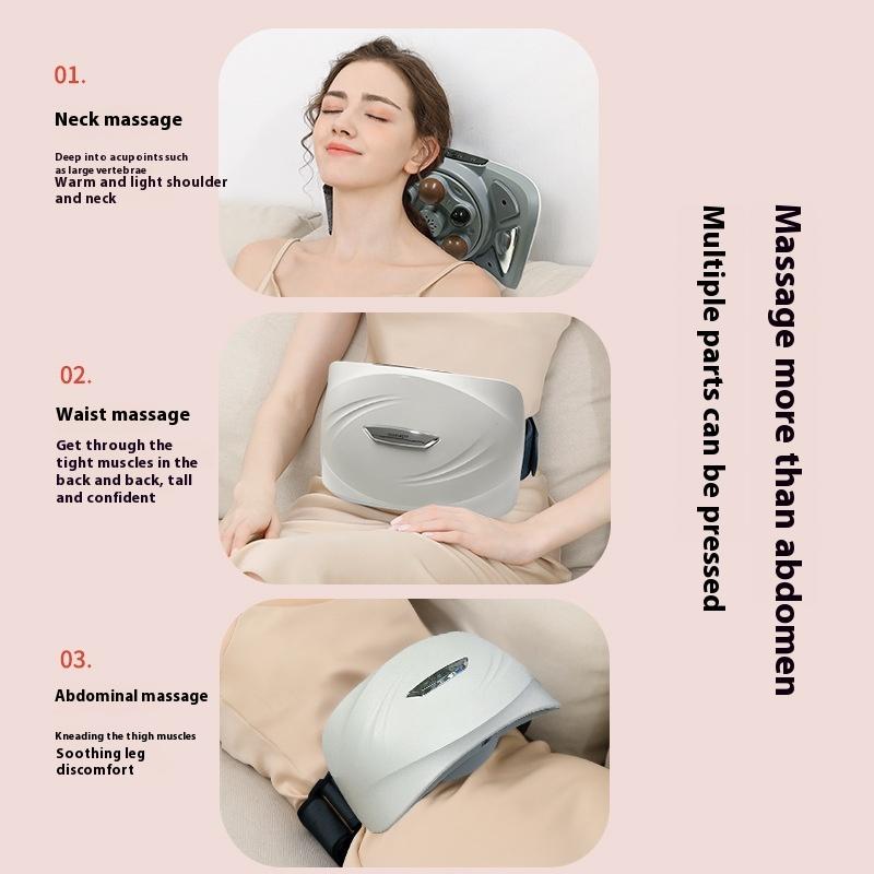 Automatic Heated Abdominal Massager Vibrating Recharge Wireless Massager Belt for Waist Back Warm Compress Slimming Massage Belt