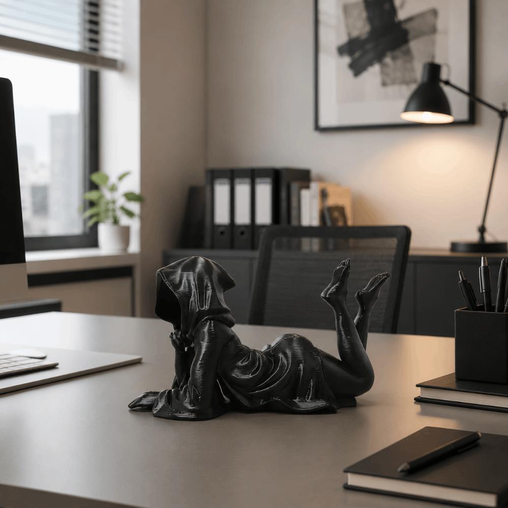 3D Printed Death Statue Home Decor Gothic Girl Statue Elegant Desktop Ornament  Office Decor