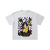 260 GSM Double Yarn 32 Count 100% Cotton Demon Slayer V54 Nakime Print Unisex Heavy Cotton T Shirt