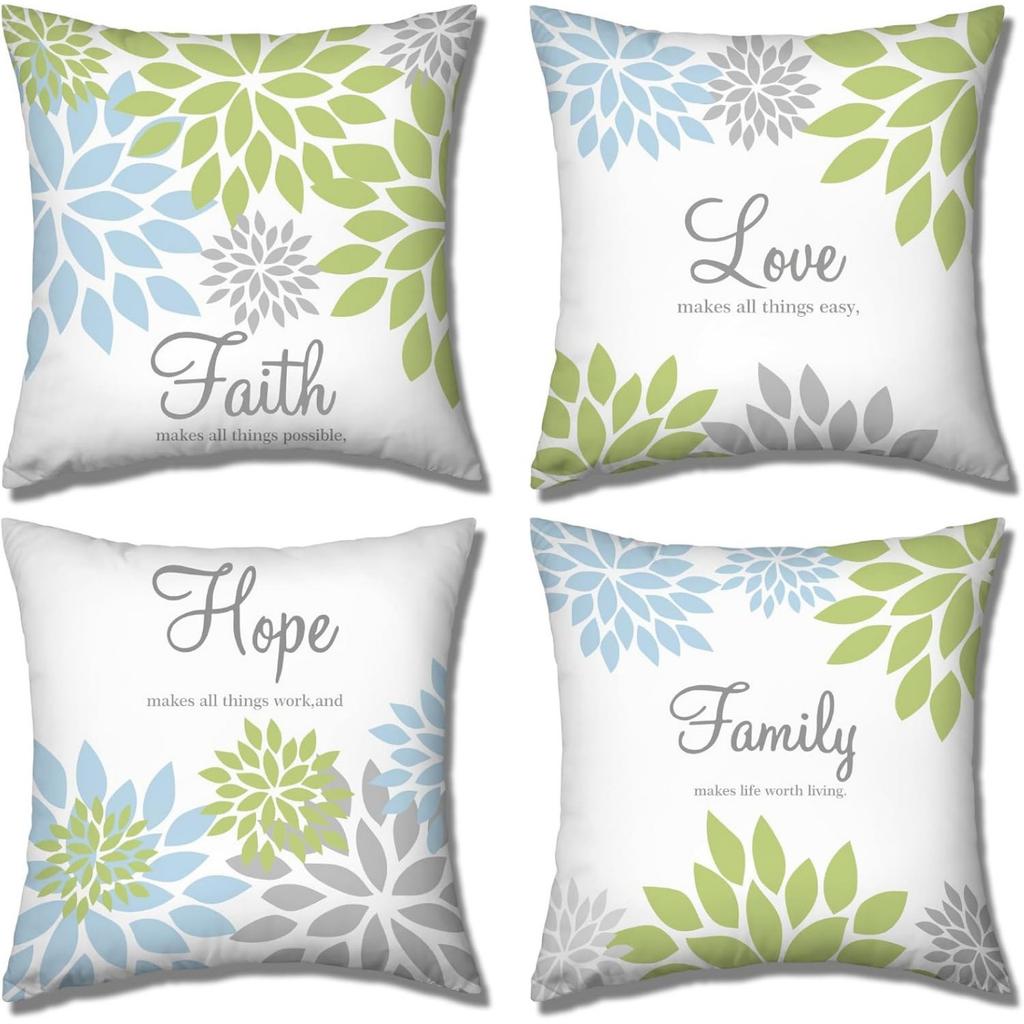 4*45cm Throw Pillow Cover Set Of 4 Pieces. Geometric Art Single-sided Print. Hidden Zipper Design. Suitable For Sofa, Bedroom And Home Decoration.