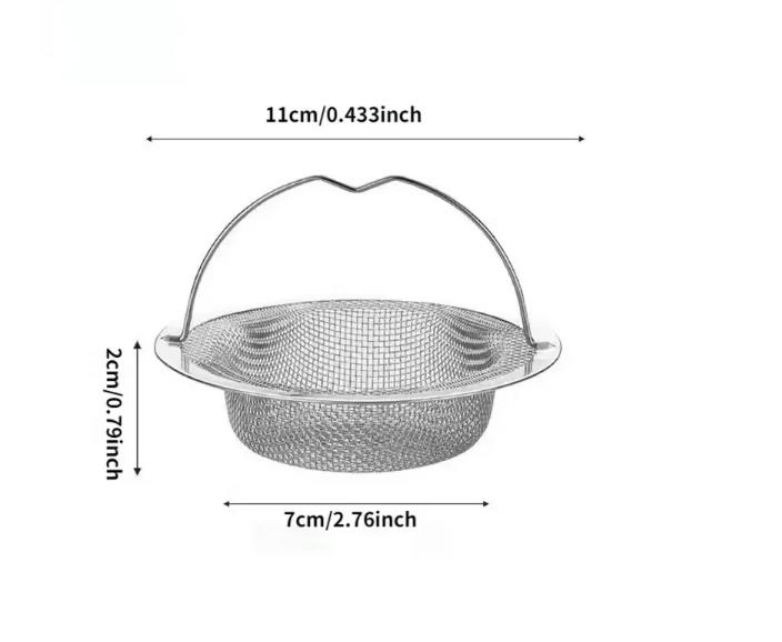 Portable Kitchen Sink FilterGarbage Food Residue/Hair Catcher Keep Your Bathtub Stainless Steel Sink Strainer Floor Drain