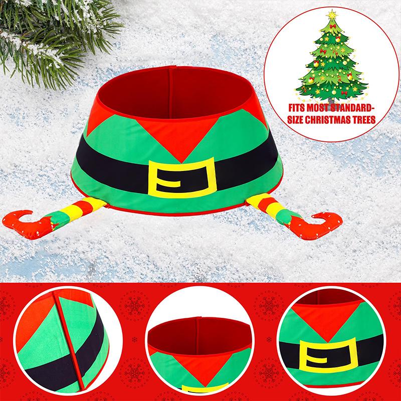 1 Stück Bedruckter 3D Baumrock Lässt sich kompakt zusammenfalten zur Aufbewahrung Festliche Baumfußabdeckung Umweltfreundliches Material 60x40x20cm