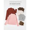Yoyou Girls' Warm Solid Turtleneck Base Shirt