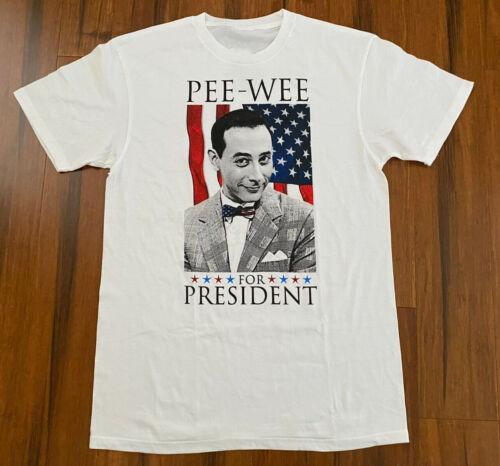 Vtg Paul Pee-Wee Herman For President Cotton White All Size Unisex Shirt XL