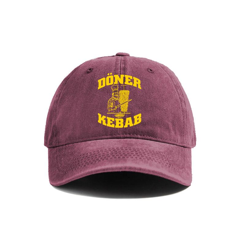 Döner Kebab Baseballkappe Distressed Hüte Kappe Döner Kebab Herren Retro Outdoor Sommer Verstellbare Mütze