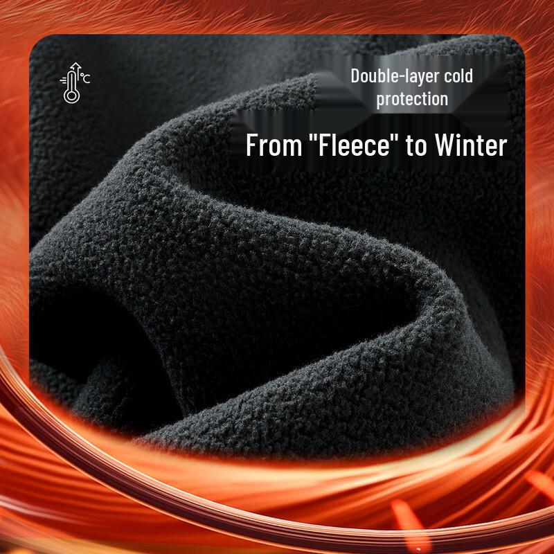 Men's Warm Wool Blend Fleece-Lined Straight Casual Pants