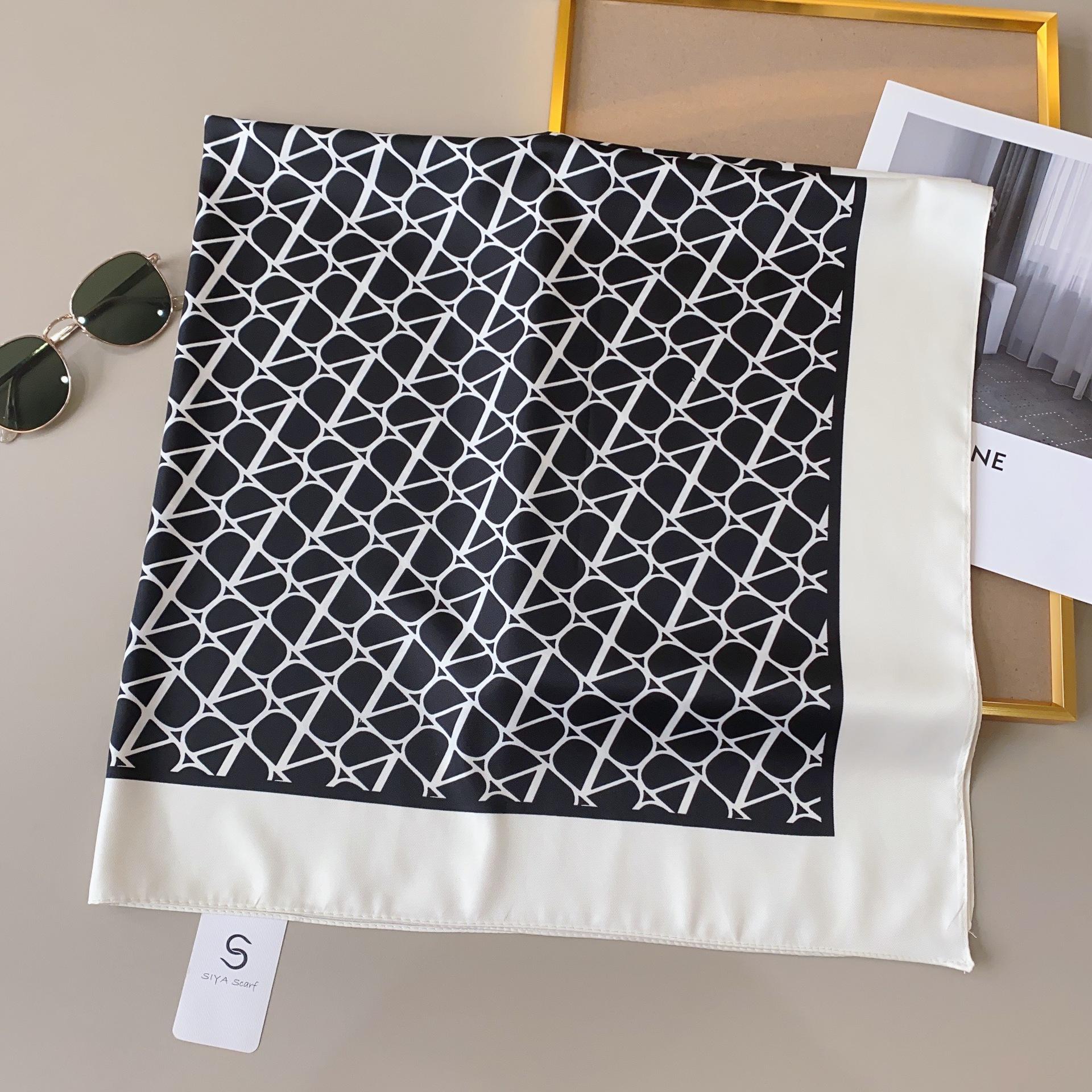 

90 см квадратный большой квадратный шарф Four Seasons, роскошная декоративная рубашка, профессиональный платок, повязка на голову, солнцезащитный платок 90*90cm