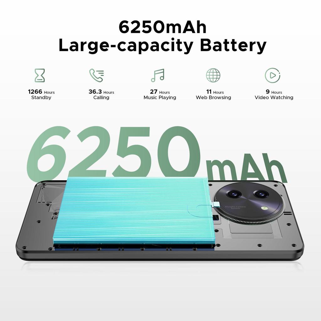 Doogee 5G Mobile Phones NOTE 59 PRO, Android 16 Phone With Gemini AI, Octa Core 2.3GHz, 120Hz 6.75"HD+, 6250mAh, 32GB+256GB/2TB