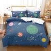 3D Digital Printing Bedding Four-Piece Set Three-Piece Set Planet Sheet Quilt Pillow