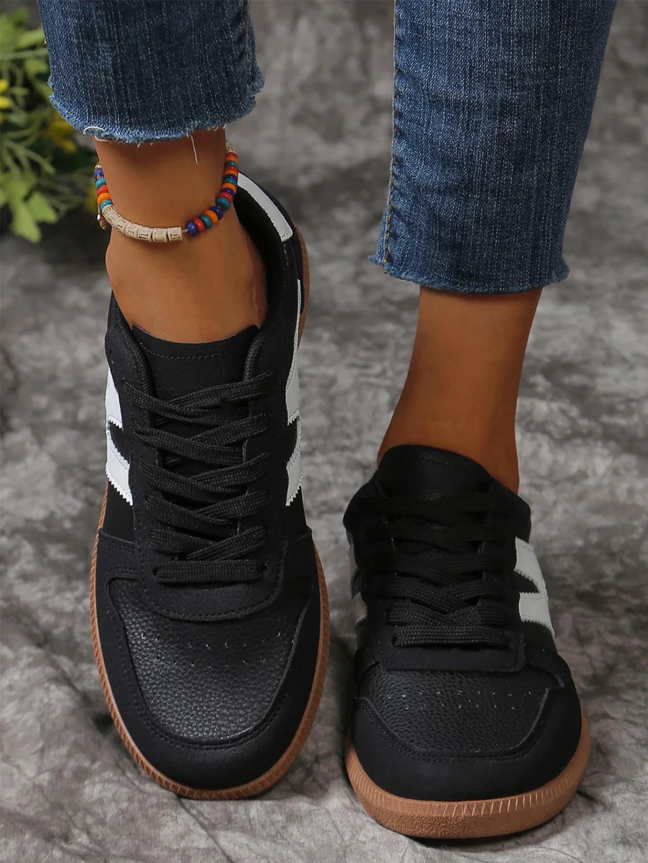 

2024 Новые женские черные кроссовки с мягкой подошвой, удобная обувь для женщин, модная обувь Joker для отдыха, Tenis Feminino Zapatillas Mujer 37 чёрный