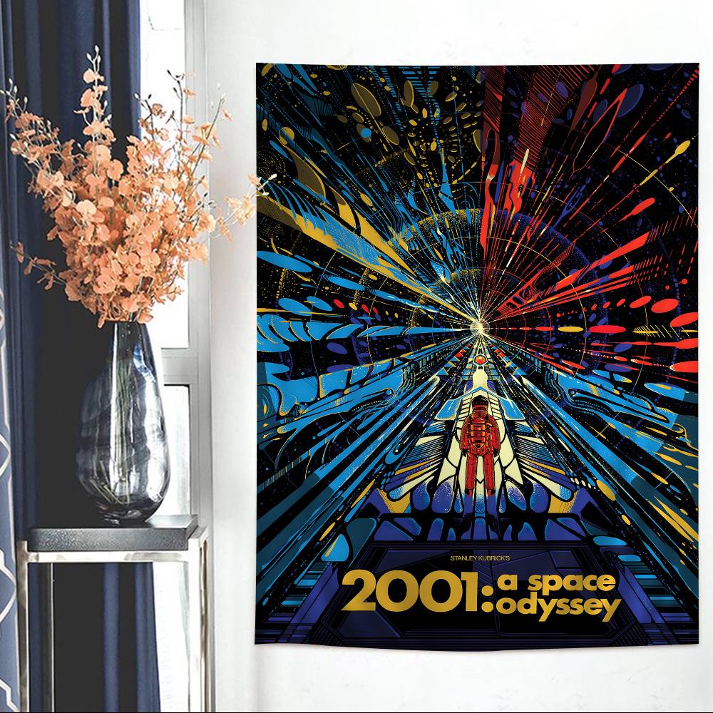 2001 A Space Odyssey Movie Cartoon Tapestry Wall Hanging Decoration Household Home Decor