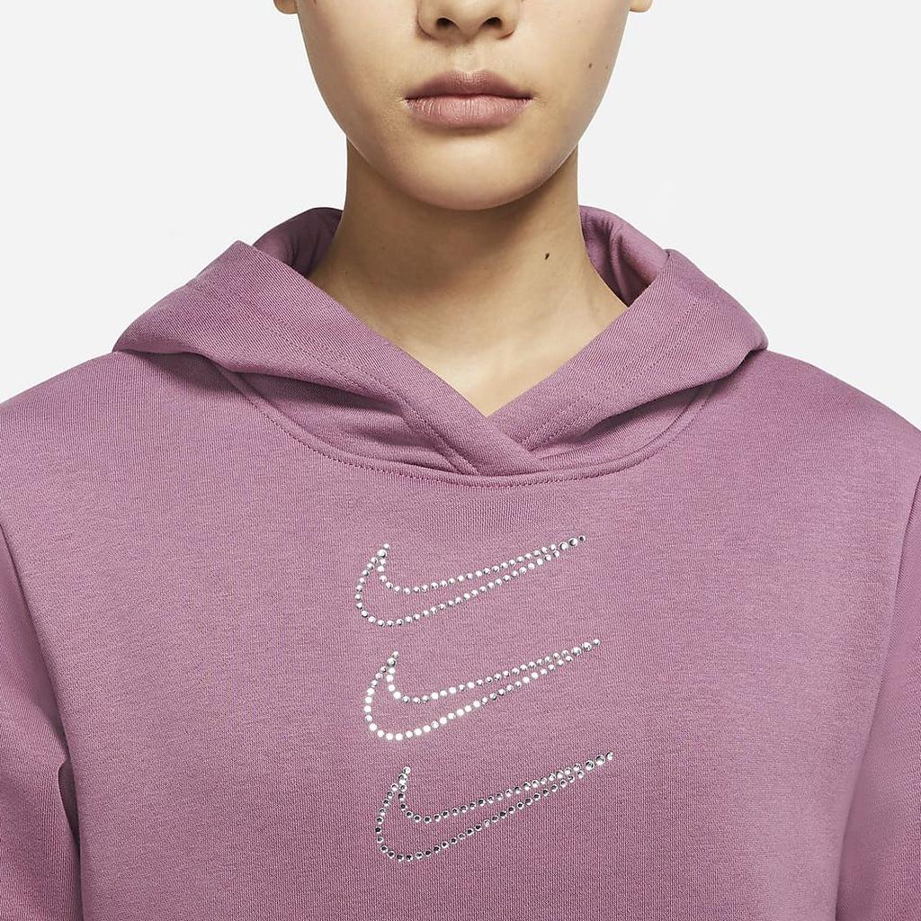 Nike Sweatshirts Women's Light Mulberry Red Hooded Moderate Regular CU6622-533