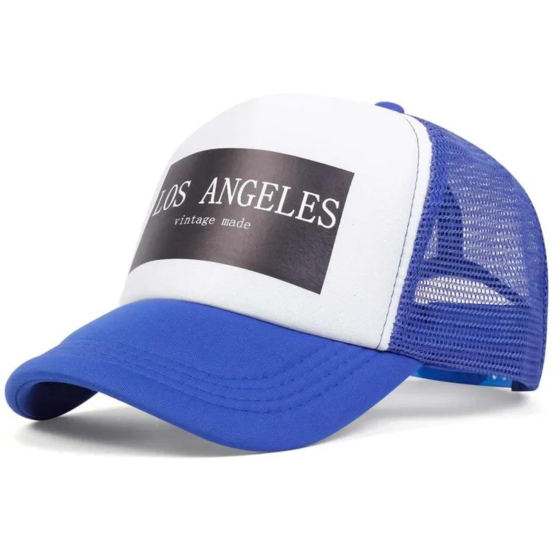 Unisex Los Angeles Print Baseball Net Caps Spring Summer Outdoor Adjustable Casual Hats Dad Hat Sunscreen Hat
