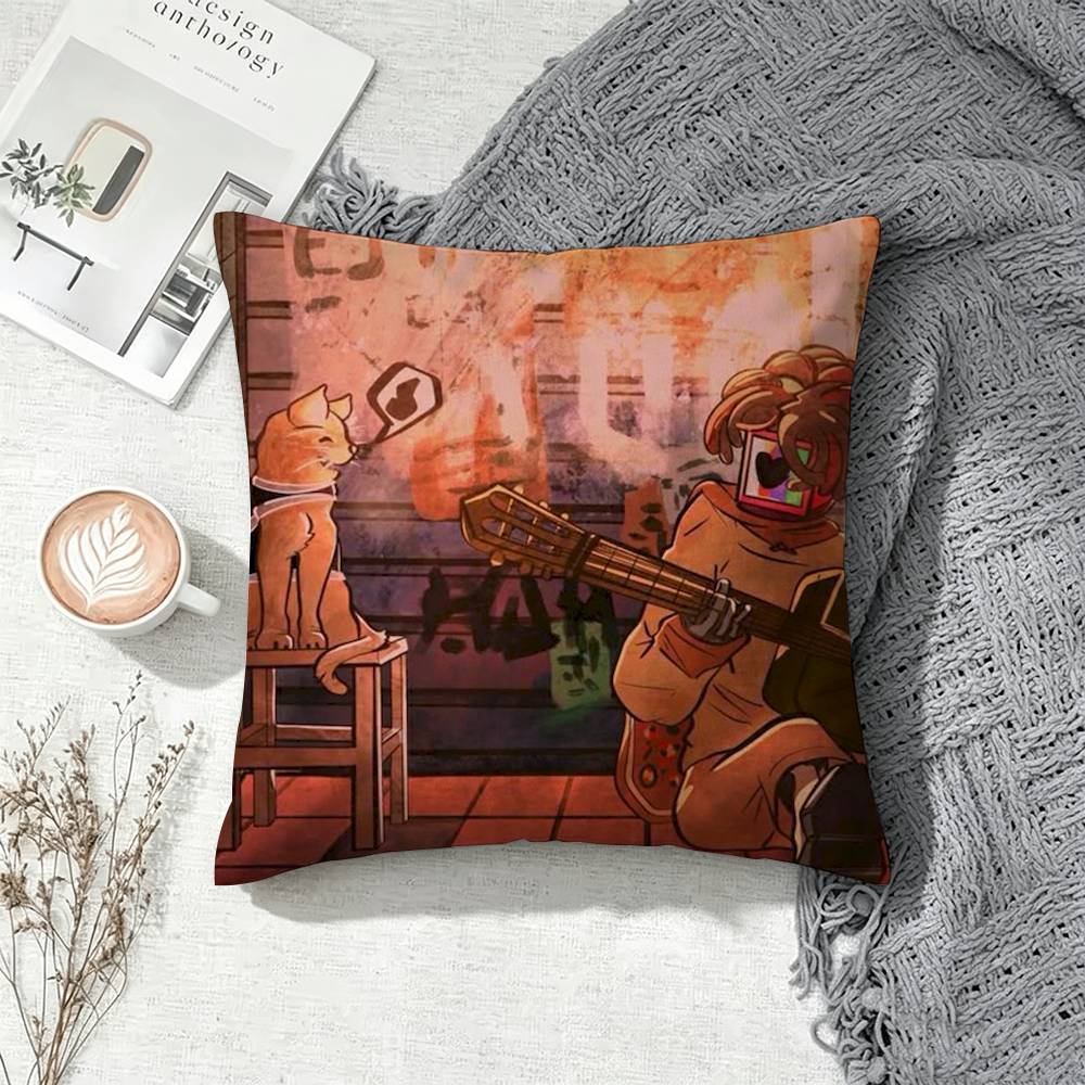 Stray C-Cat Game Square Pillow Case Multi Sizes For Car Home Bedroom Decor Custom Valentine Gifts
