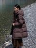 Women's 2025 Winter Luxury Long Down Jacket: Thick, Warm, Hooded Outerwear