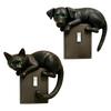 Black Cat Switch Cover 3D Dog Light Switch Cover Animal Toggle Switch Plate Cover Home Office Room Decorative Accessories