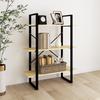 Vidaxl 3-Tier Bookshelf, 80X30X105 Cm, Solid Pine Wood