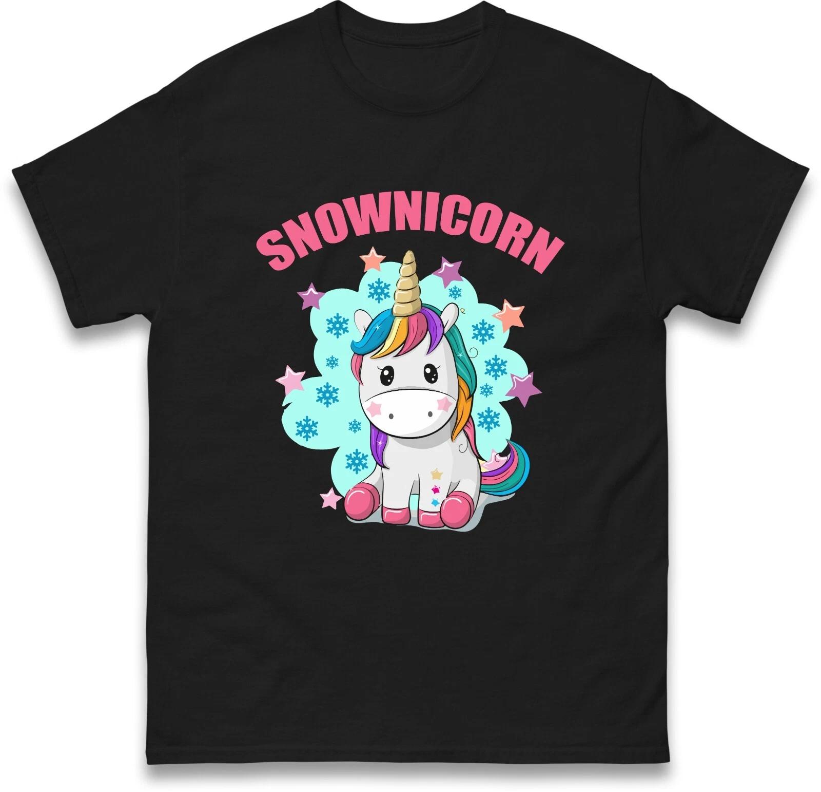 Merry Christmas unicorn tee top, classic snownicorn christmas t shirt 4XL
