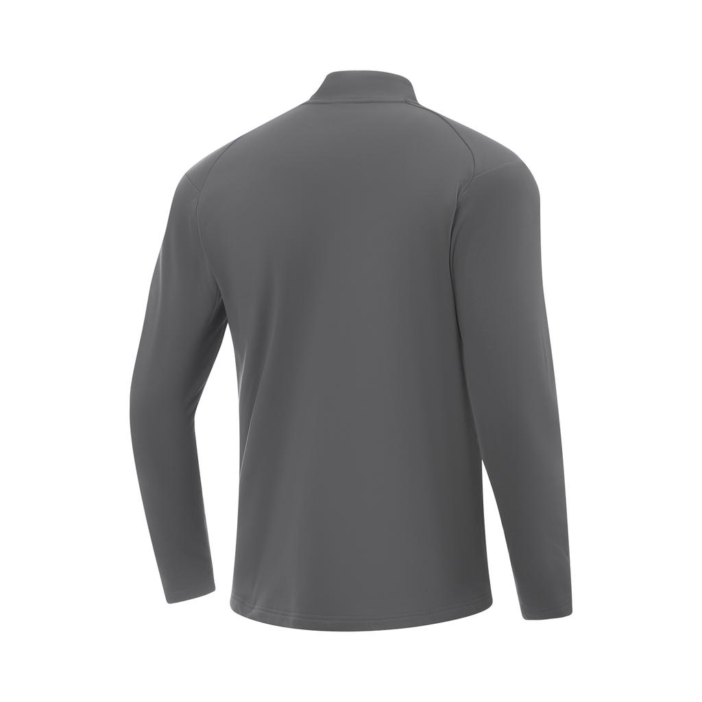 Li Ning Minimalist Stand Collar Brand Logo Letter Print Versatile Casual Comfortable Long Sleeve T-Shirt Men Tops ATLV365-2