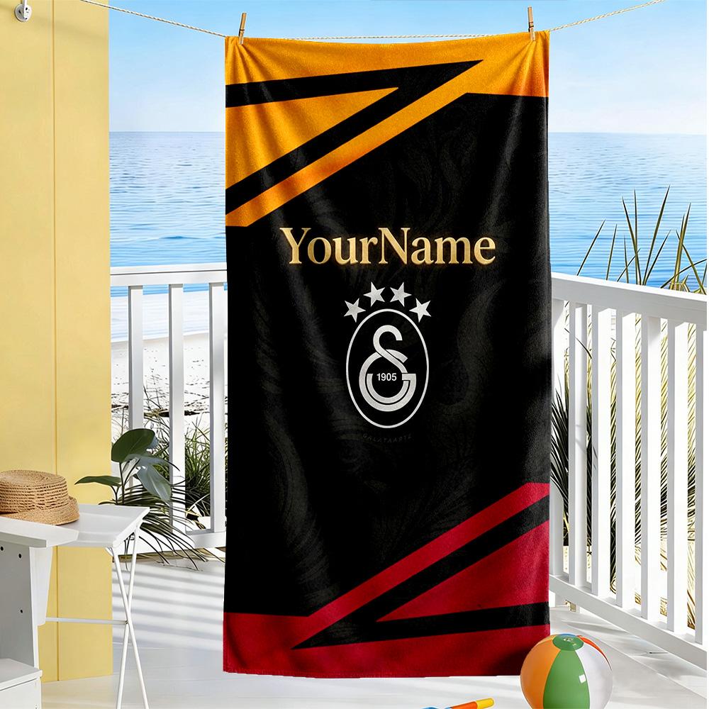 Galatasaray Customize Your Name Beach Towel Soft Durable Quick-Dry Suitable for Swimming Gym Camping Yoga Vacation