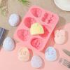 Easter Bunny Egg Shaped Silicone Mold DIY Cake Cookies Mold Chocolate Candy Baking Tool For Easter Birthday Party Decoration