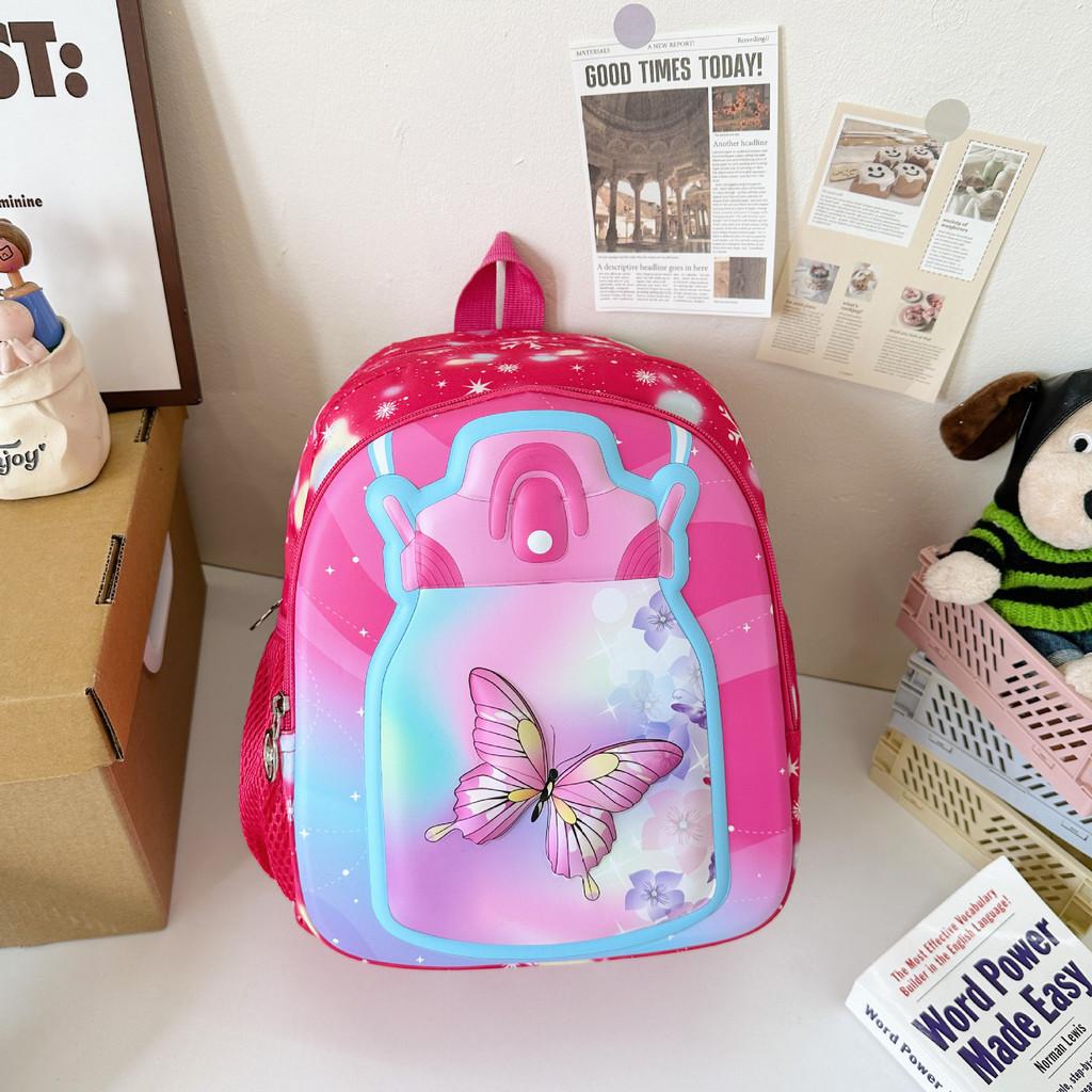 Cute Butterfly Pattern Kindergarten Backpack With Comfortable Curved Straps