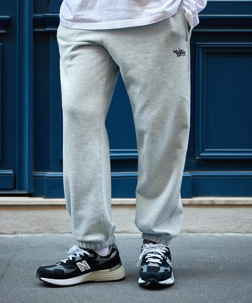 Peullukeu Slam Logo Essential Jogger Pants Grey Ftp502-Z