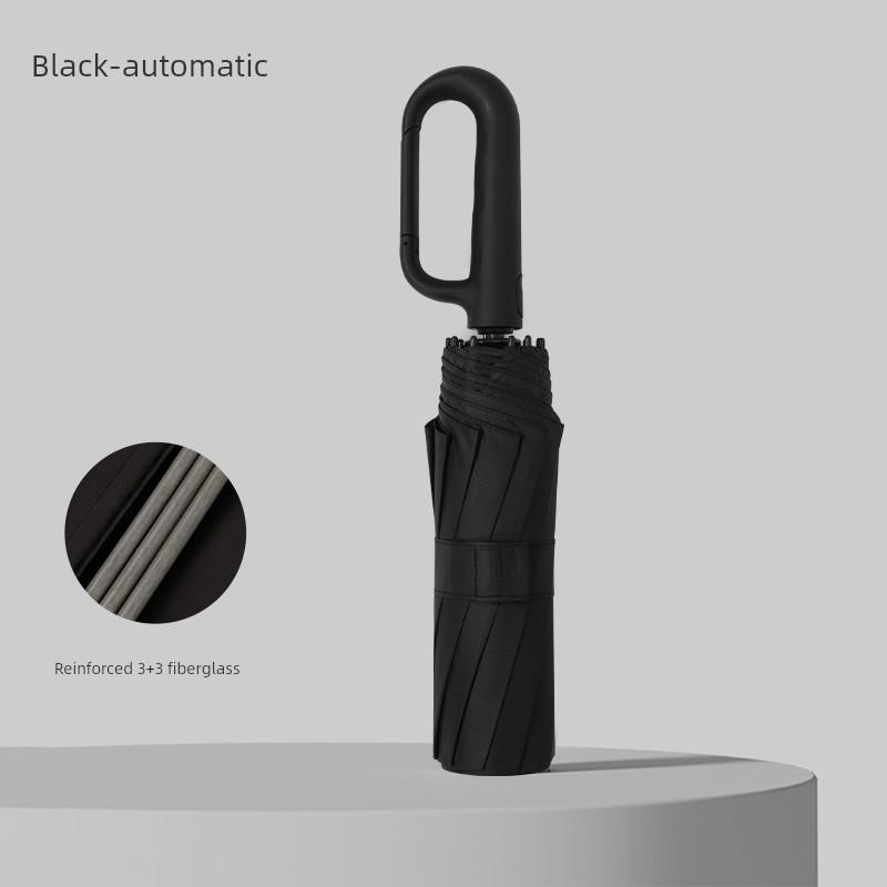 Ring-Buckle Automatic Umbrella, Enlarged and Reinforced, Sturdy and Wind-Resistant, for Men and Women, Sun Protection, Dual-Use for Sun and Rain