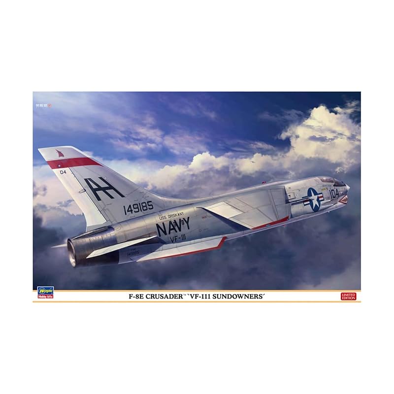 

Hasegawa 1/48 american navy F-8E Crusader VF-111 sundowners plastic model 07524