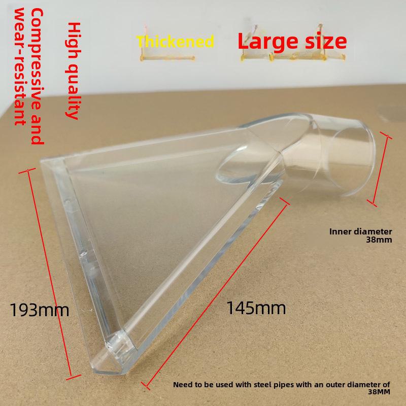 Jieba Vacuum Upholstery Scraper Nozzle - Transparent, Triangular, for Sofa and Fabric Cleaning