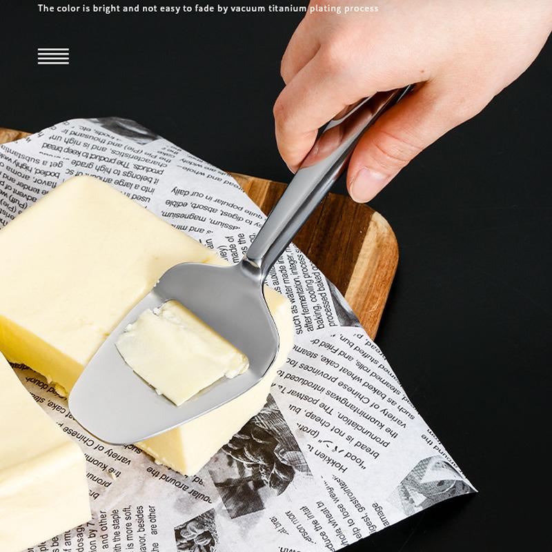 Western Bakery Bread and Butter Knife Stainless Steel Cheese Scraper Cheese Grater Knife Multifunctional Sharp Knife Butter Square Knife