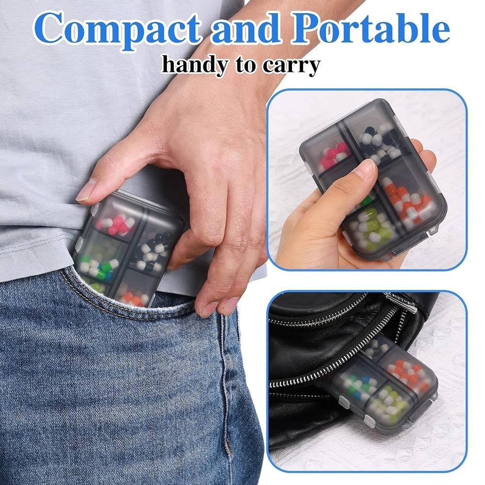 New Hot Premuim Portable 10 Grids Pill Cases Small Organizer Box Weekly Travel Pill Case Container for Vitamin Fish Oil Daily