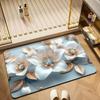 Flower Printing Bathroom Thickening Mat Bath Non-slip Carpets In Wash Basin Bathtub Side Floor Rug Shower Room Doormat Memory Foam 3D Pad