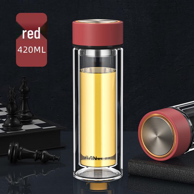 Fuguang Double-Layer Borosilicate Glass Tea Bottle