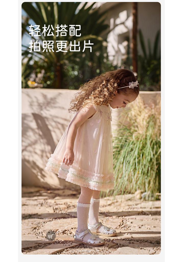 David Bella Girls' Dress Summer Dress New Children's Mesh Princess Dress Baby Birthday Dress