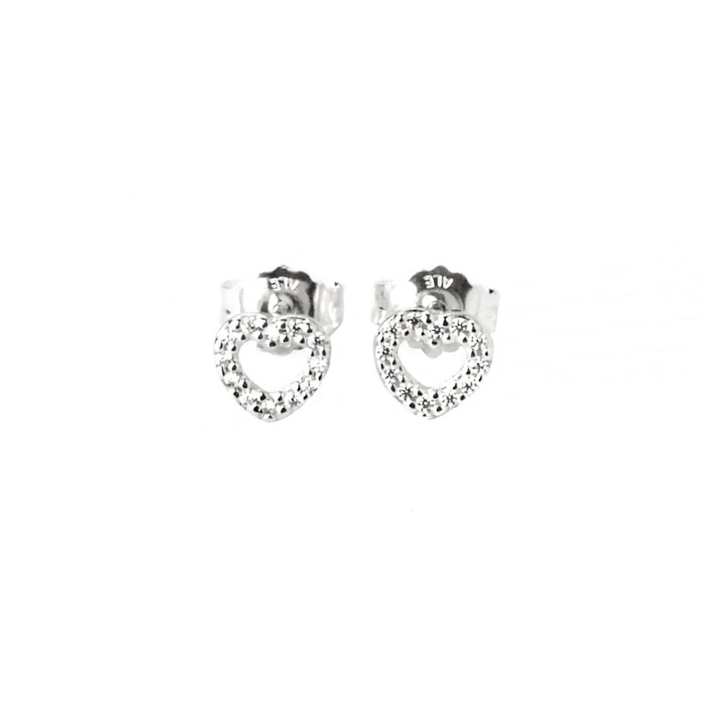 Pandora 290528Cz Open Heart Stud Earrings