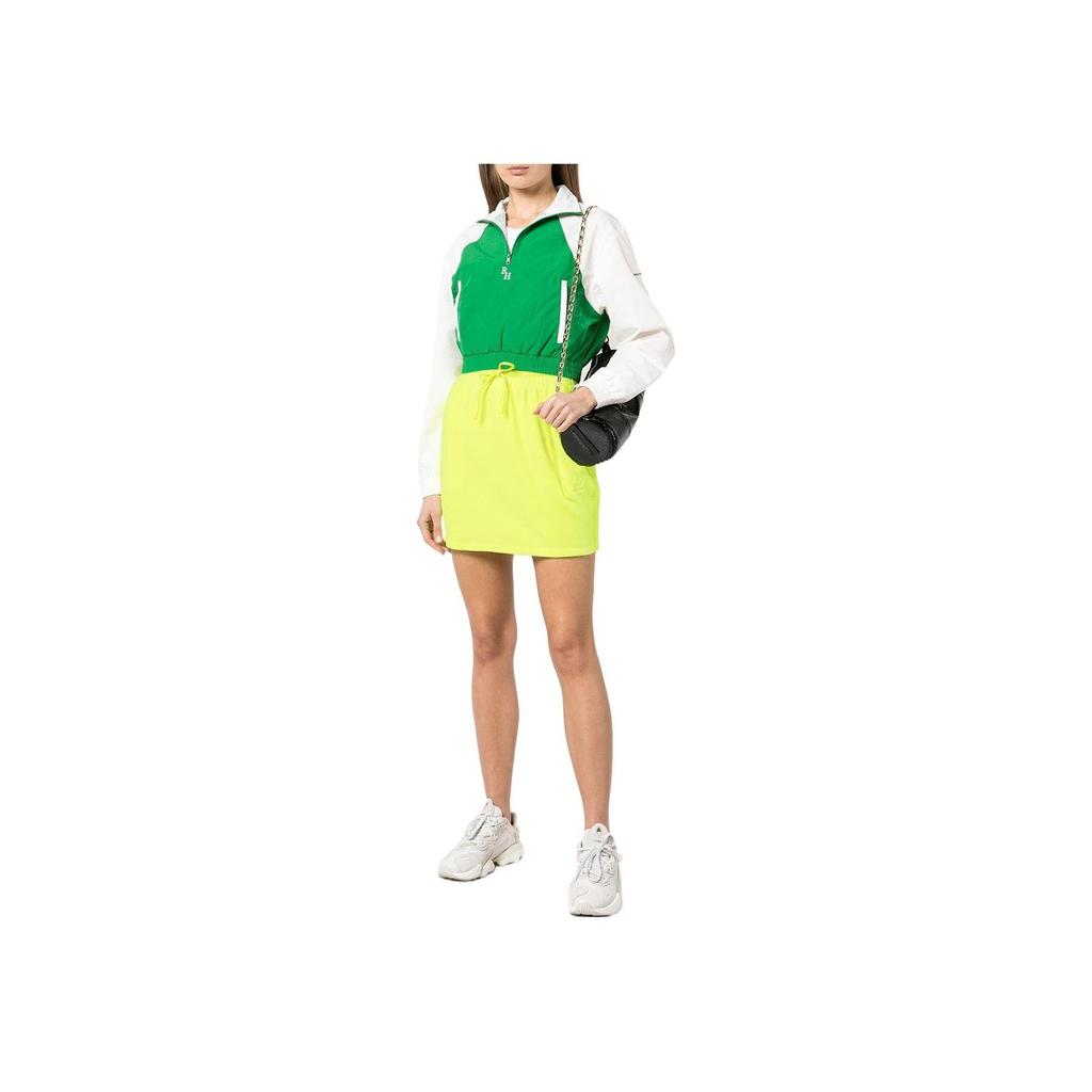 adidas Originals X Jeremy Scott Women's Velour Drawstring Mini Skirt Solar Yellow Women H53365