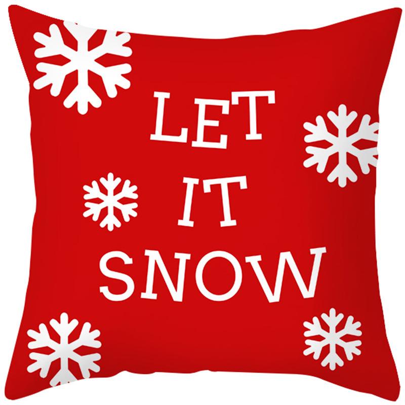Christmas Series Patterns Throw Pillow Cover With Short Plush Print For Living Room Sofa Decoration Cushion Cover Pillow Covers