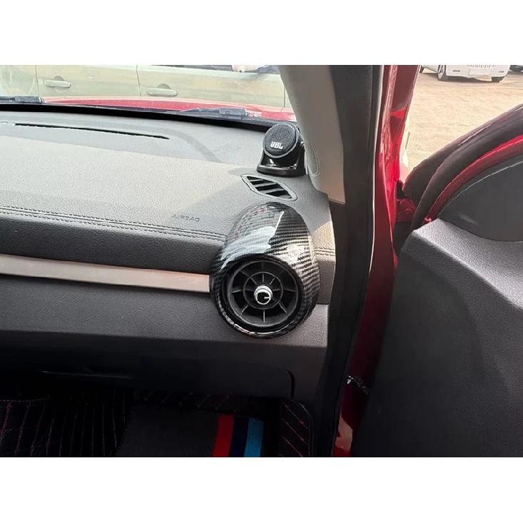For MG ZS 2017- Carbon Fiber Style Air Vent Outlet Cover Dashboard Trim Bezel Frame Molding Garnish Accent Styling