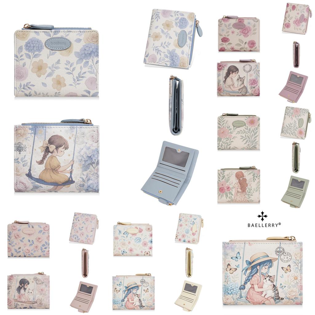 Cartoon Short Wallet For Women With Antitheft Design And Card Organizer