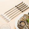 9.37in Stainless Steel Fondue Forks Lightweight Heatproof Cheese Fondue Sticks Barbecue Fruit Dessert Forks Easy To