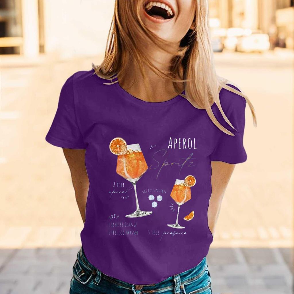 Summer Party Travel Short-sleeved T-shirts and Shirts, Weekend Casual Loose Vacation Shirts