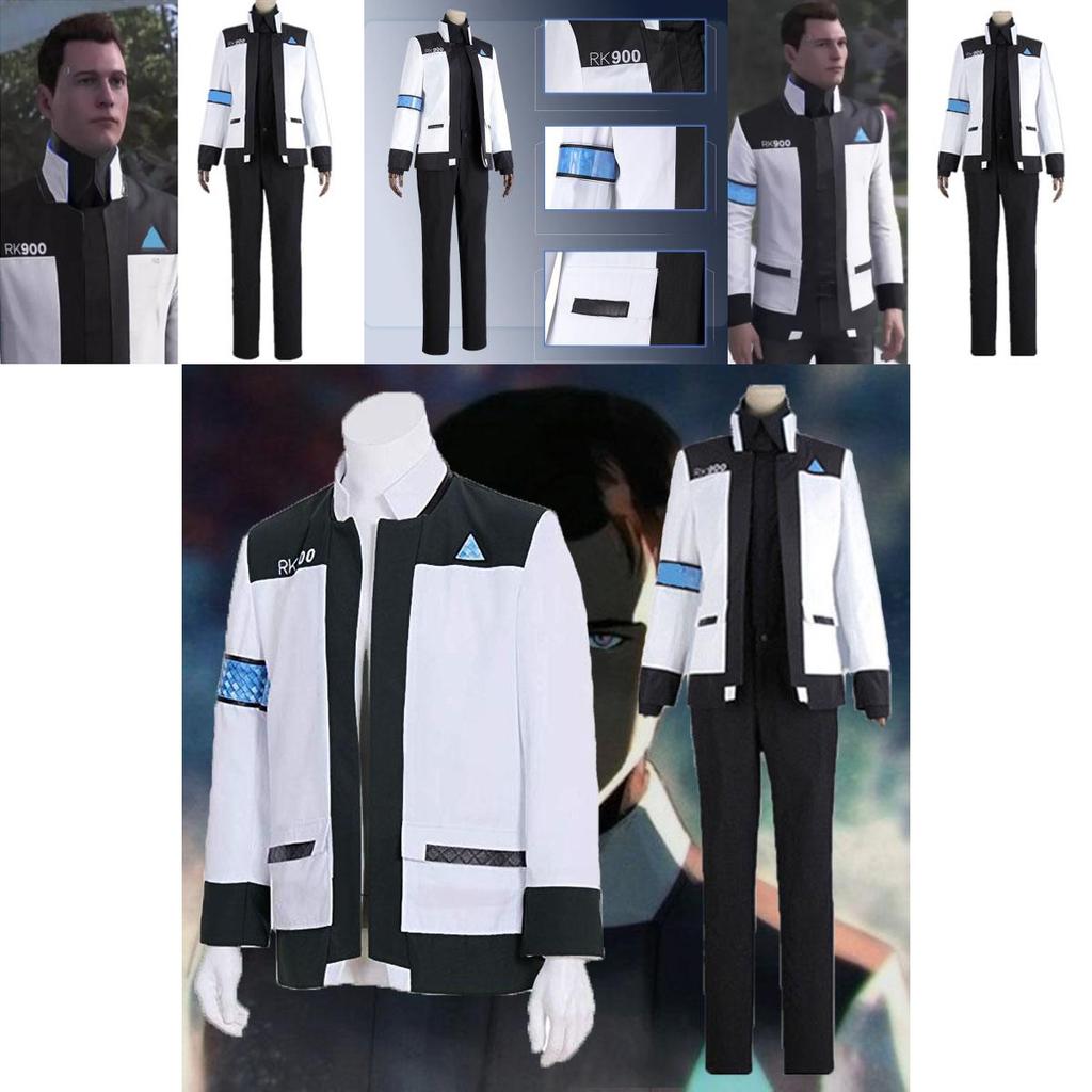 Detroit Become Human Connor Rk900 Bundy Uniforma Cosplay Kostým Celá Sada S Vynikajícím Zpracováním A Prodyšným Komfortem