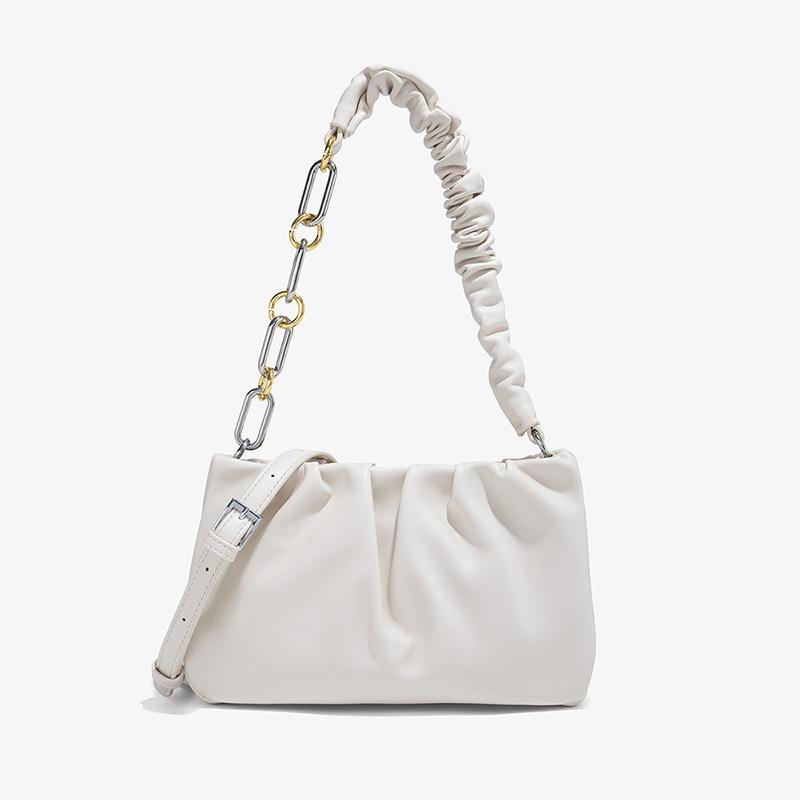 

Niche bag new high-end single shoulder armpit bag women s summer texture versatile pleated chain bag