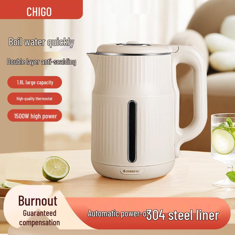 Zhigao Household Electric Kettle with Auto Power-off, Large Capacity, and Insulation for Dormitories.