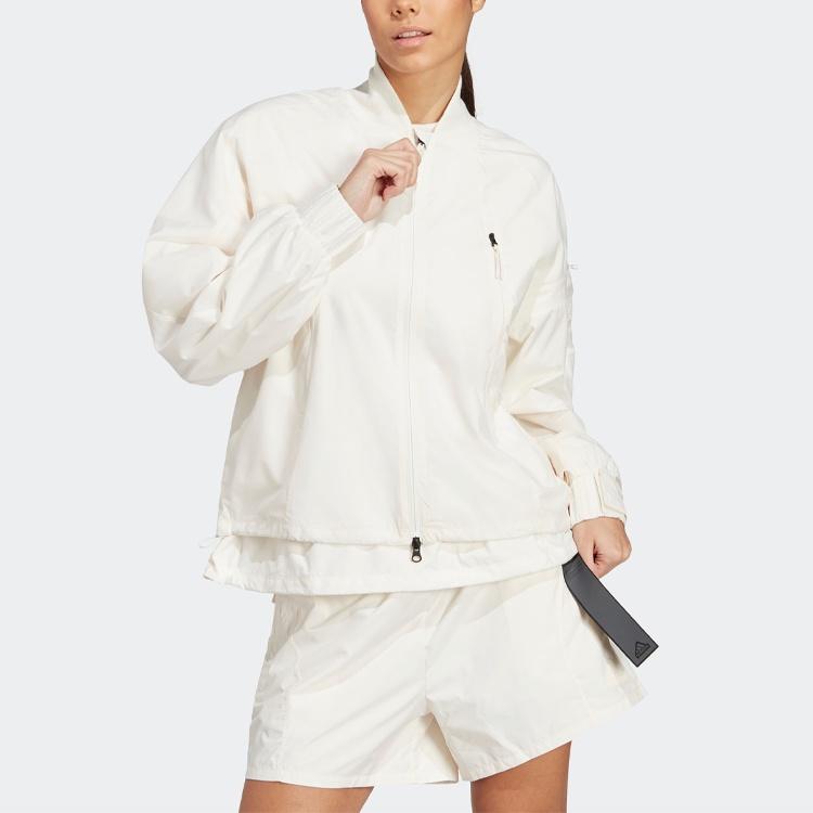 (WMNS) adidas City Escape Loose Track Tops 'White' Women's IA2135
