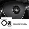 Valve Stems Caps ABS Car Steering Wheel Emblem Sticker Decoration Accessories For Volkswagen VW Golf Polo CC Passat Tiguan T-ROC zf2