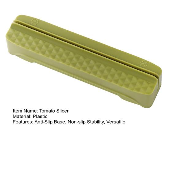 Tomato Slicer with Anti-Slip TPE Base Safe Cutting Precise Positioning Multi-Fruit Cutter Kitchen Slicing Tool