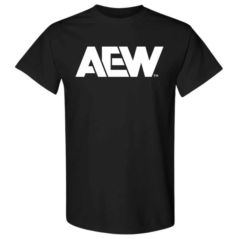 AEW LOGO TSHIRT WHITE AEW Official TShirt Unisex T-Shirt Graphic Tee XXXL