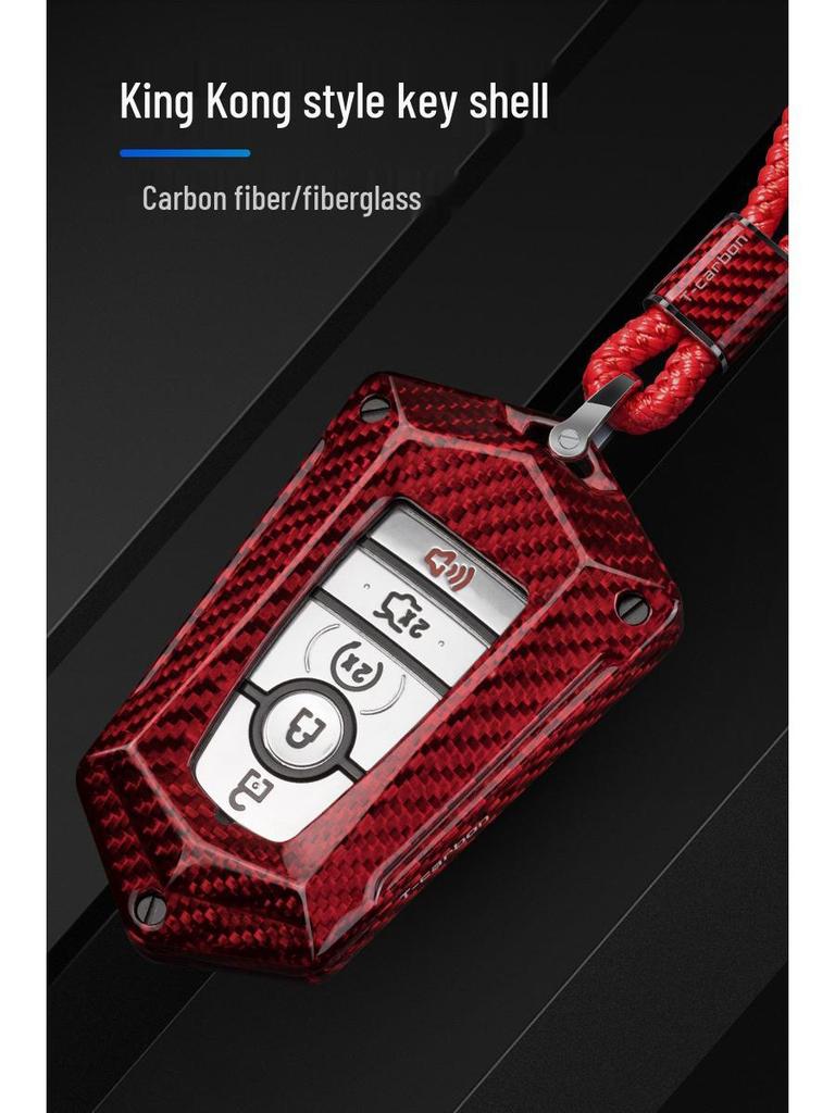 Echte Kohlefaser Schlüsselhülle für 2018-2020 Ford Edge, Mondeo und Mustang